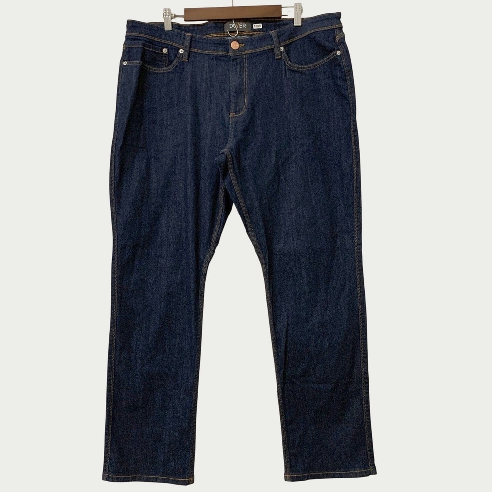 DU/ER Relaxed Taper Jeans Mens 40x32 Dark Wash L2X Stretch Performance Denim